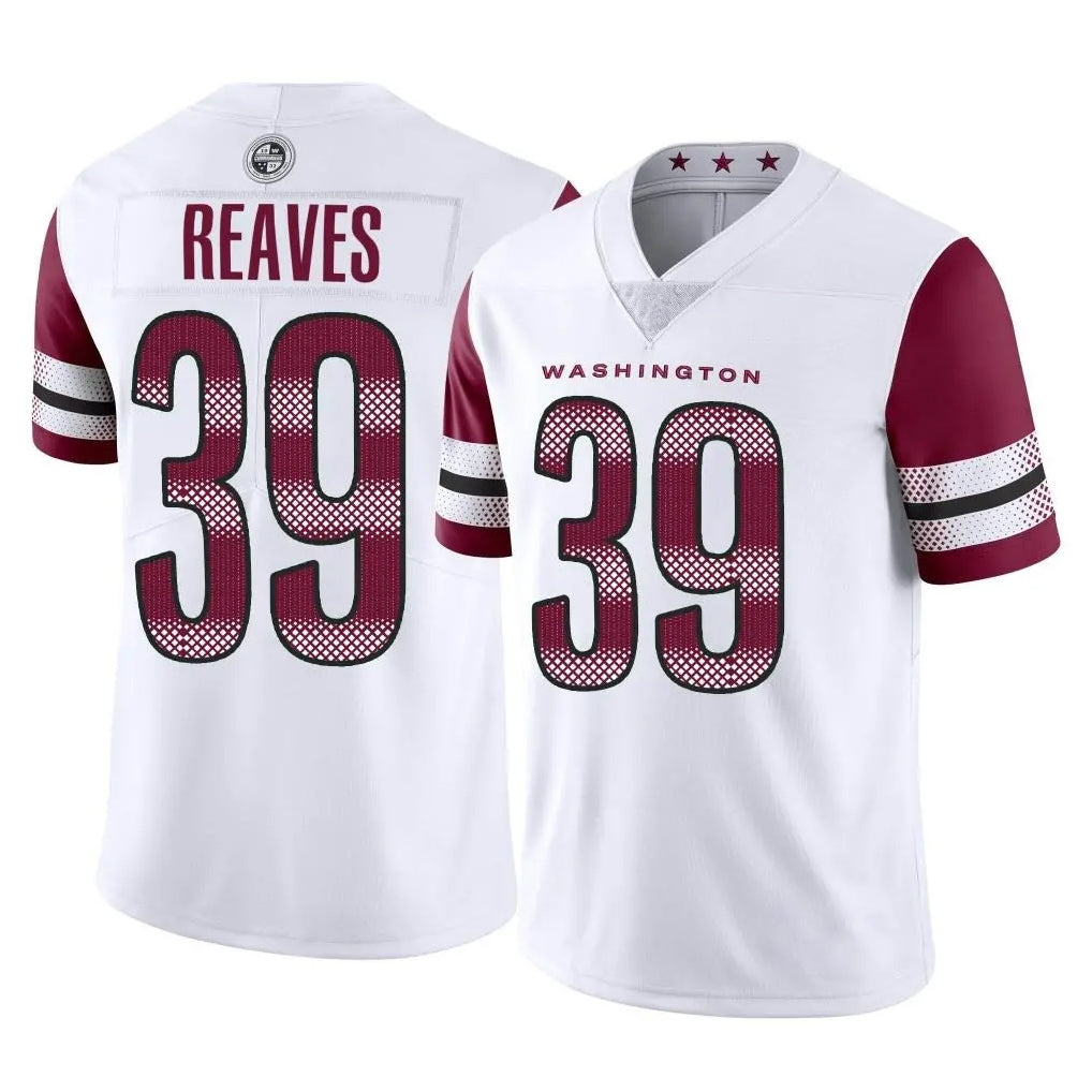 STECN W.Commanders #39 Jeremy Reaves Player White Limited Vapor Home Game Stitched Jerseys