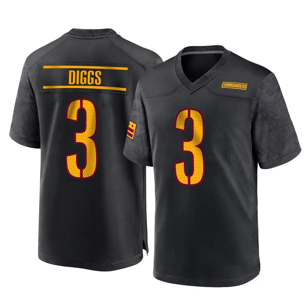 STECN W.Commanders #3 Stefon Diggs Player Black Home Game Stitched Jerseys