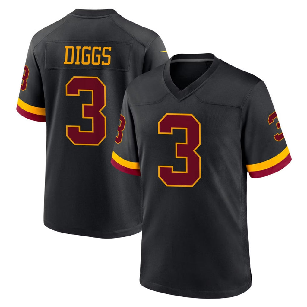 STECN W.Commanders #3 Stefon Diggs Player Black Limited Home Game Stitched Jerseys