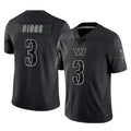 STECN W.Commanders #3 Stefon Diggs Player Black Limited Reflective Home Game Stitched Jerseys