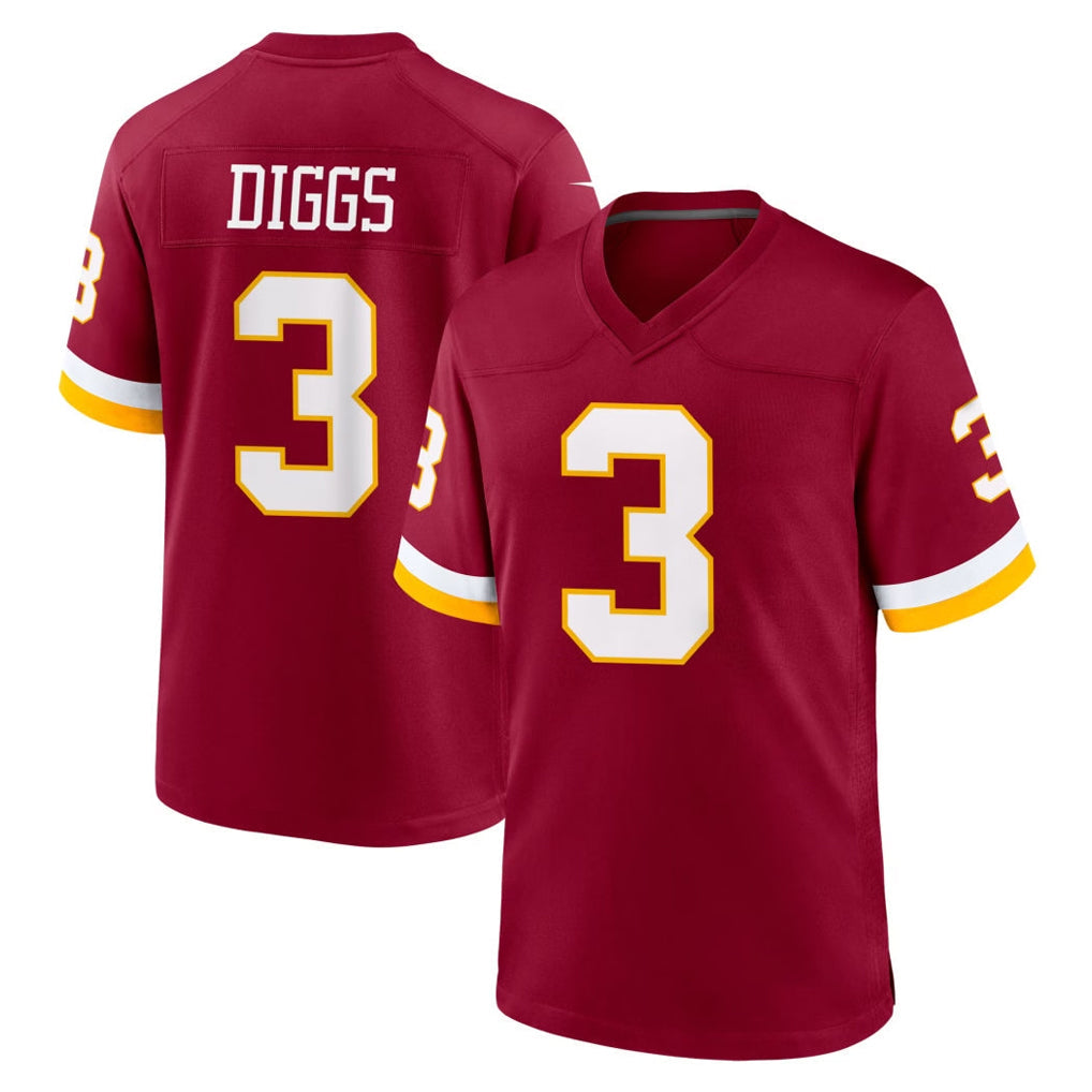 STECN W.Commanders #3 Stefon Diggs Player Burgundy Game Home Stitched Jerseys
