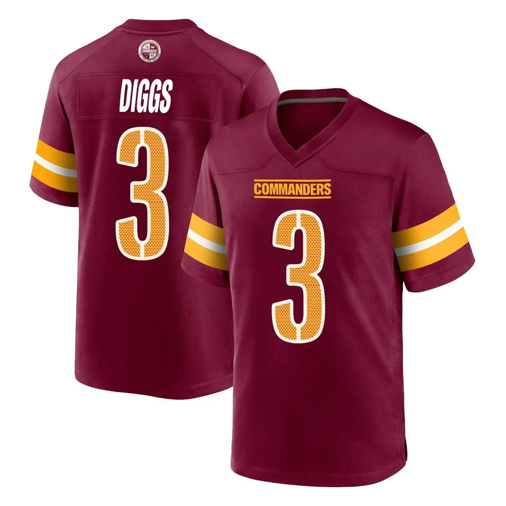STECN W.Commanders #3 Stefon Diggs Player Burgundy Home Game Stitched Jerseys