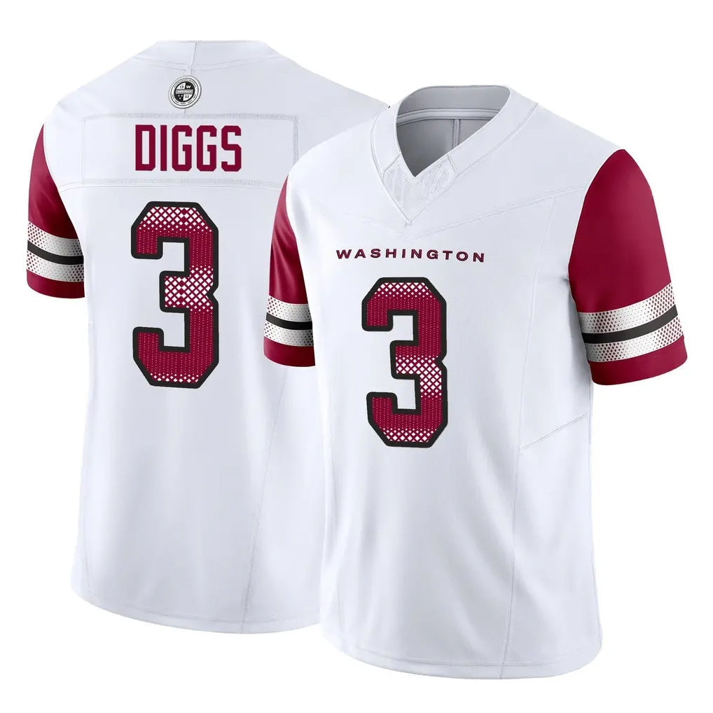 STECN W.Commanders #3 Stefon Diggs Player White Vapor F.U.S.E. Limited Home Game Stitched Jerseys