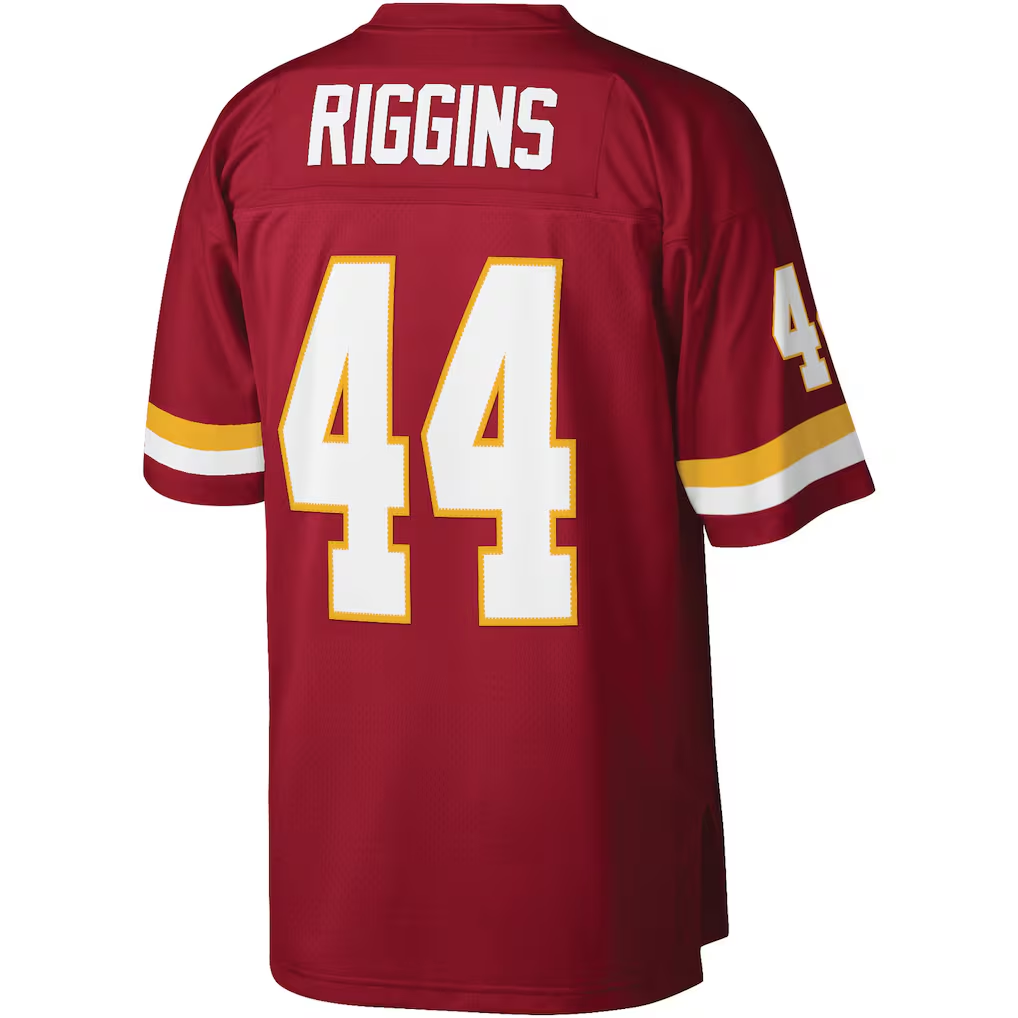 STECN W.Commanders #44 John Riggins Mitchell & Ness Burgundy Legacy Stitched Puhic Replica Jersey