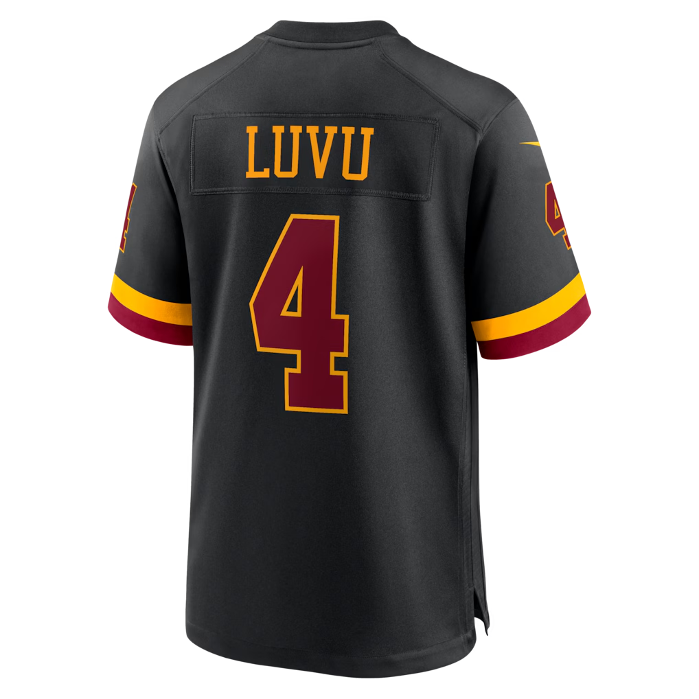 STECN W.Commanders #4 Frankie Luvu Black Hail Raiser Alternate Game Stitched Jerseys