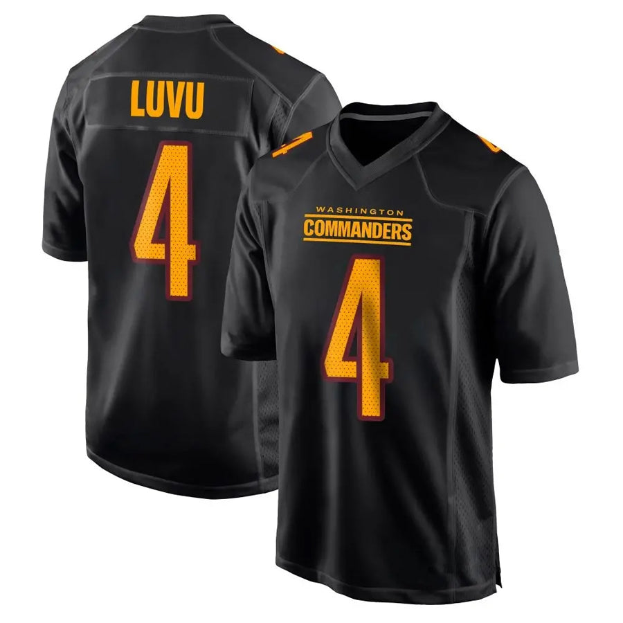 STECN W.Commanders #4 Frankie Luvu Player Black Fashion Stitched Jerseys