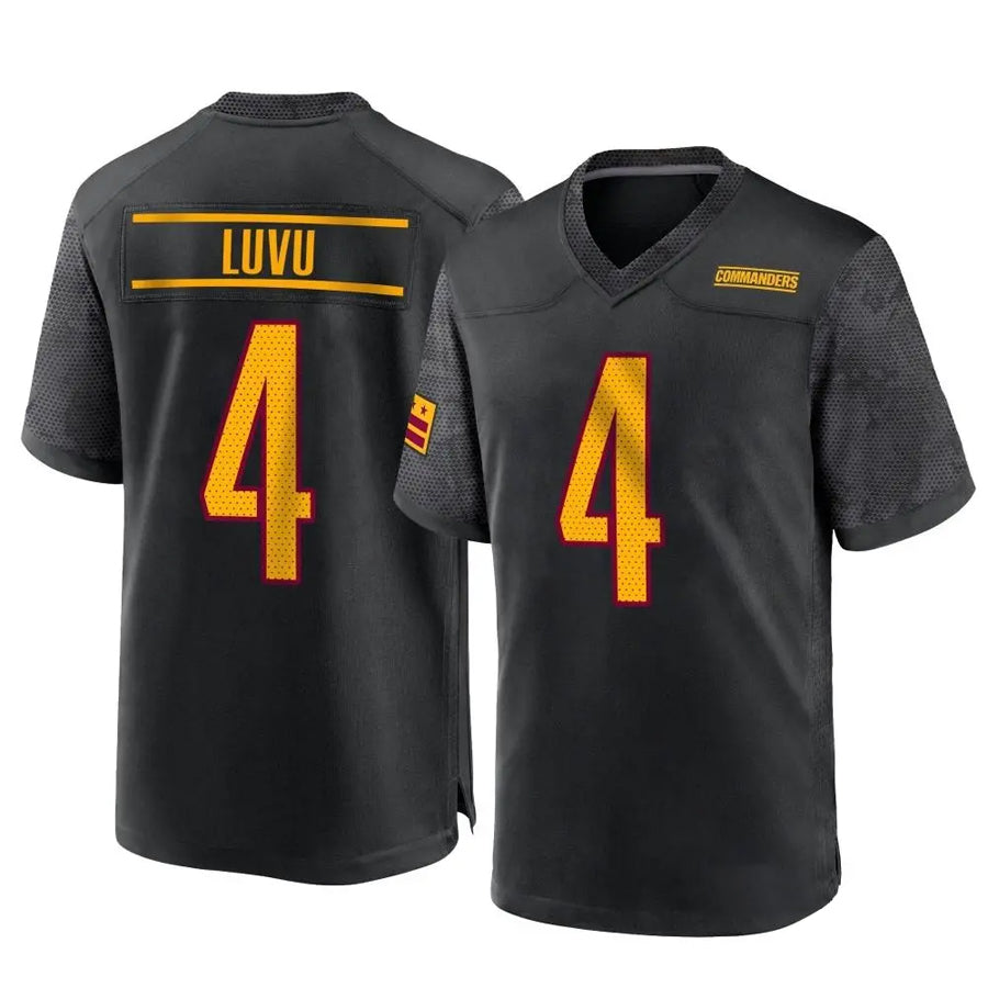 STECN W.Commanders #4 Frankie Luvu Player Black Home Game Stitched Jerseys