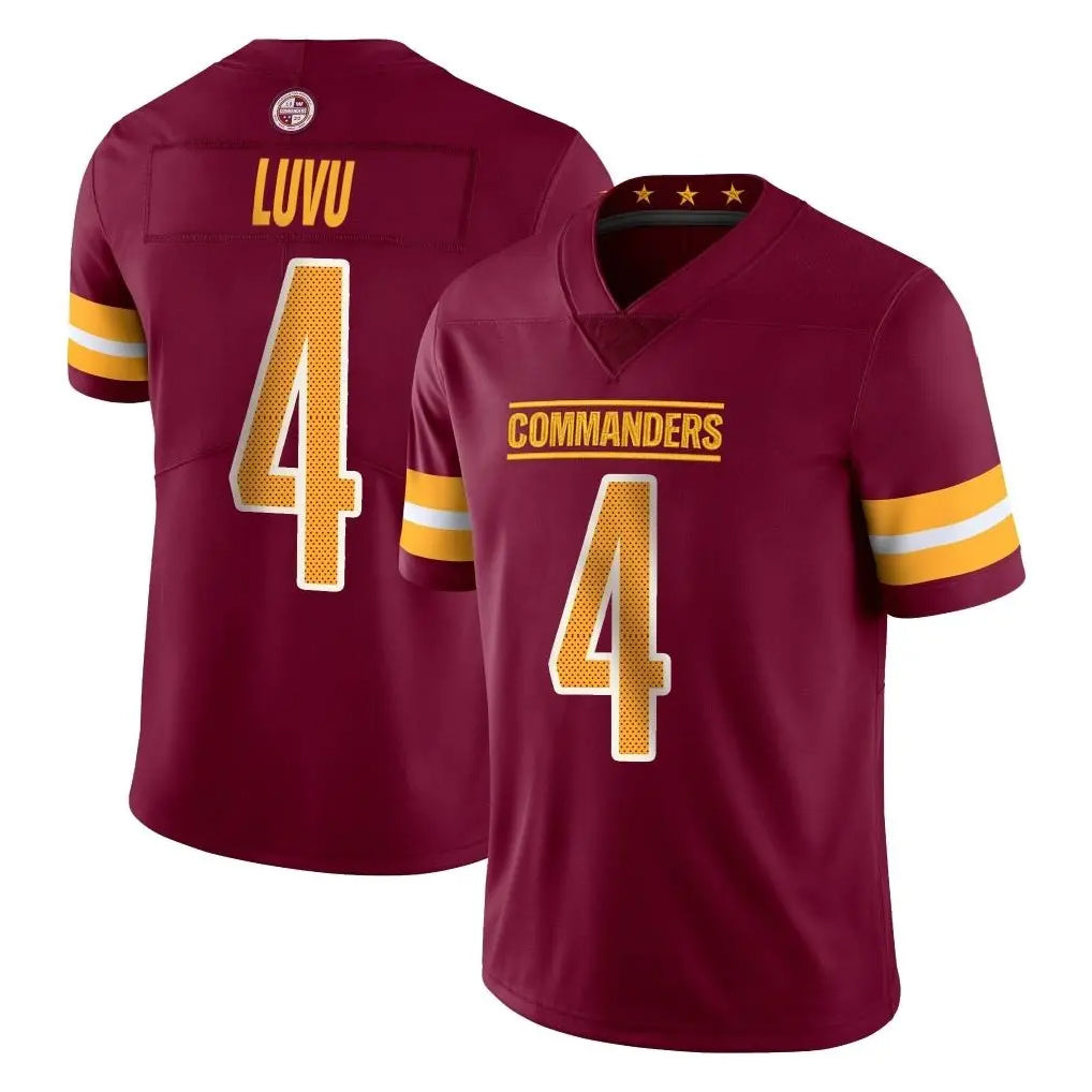 STECN W.Commanders #4 Frankie Luvu Player Burgundy Limited Vapor Home Game Stitched Jerseys