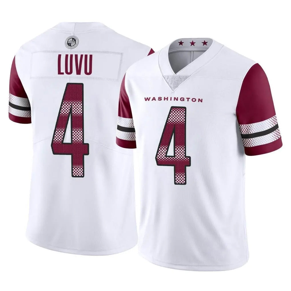 STECN W.Commanders #4 Frankie Luvu Player White Limited Vapor Home Game Stitched Jerseys