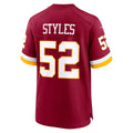STECN W.Commanders #52 Sonny Styles Burgundy 2026 Draft First Round Pick No. 7 Team Game Stitched Jerseys
