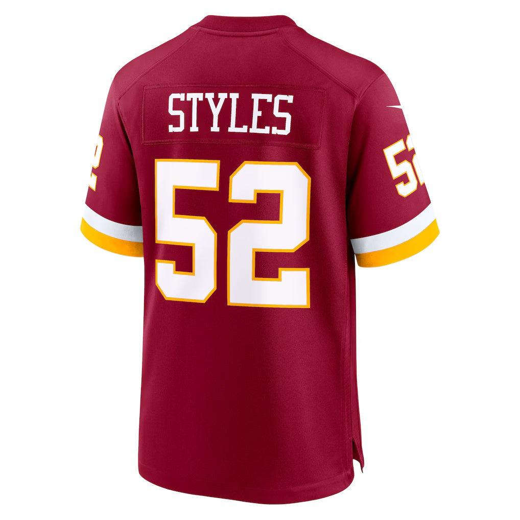 STECN W.Commanders #52 Sonny Styles Burgundy 2026 Draft First Round Pick No. 7 Team Game Stitched Jerseys