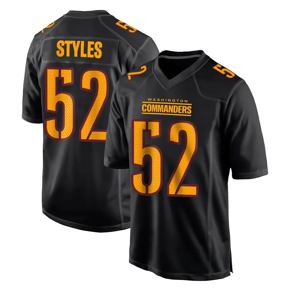 STECN W.Commanders #52 Sonny Styles Player Black Carbon Fashion Home Game Stitched Jerseys