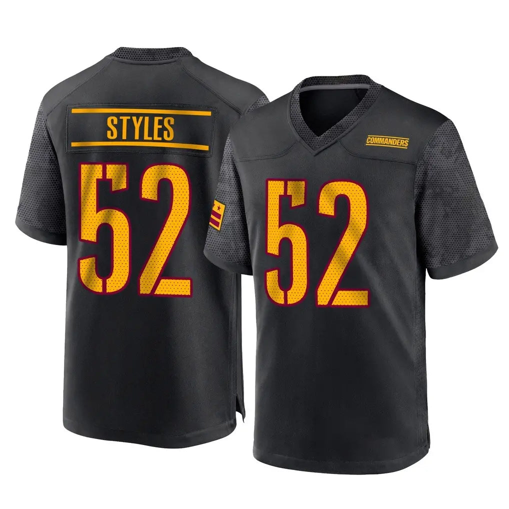 STECN W.Commanders #52 Sonny Styles Player Black Home Game Stitched Jerseys
