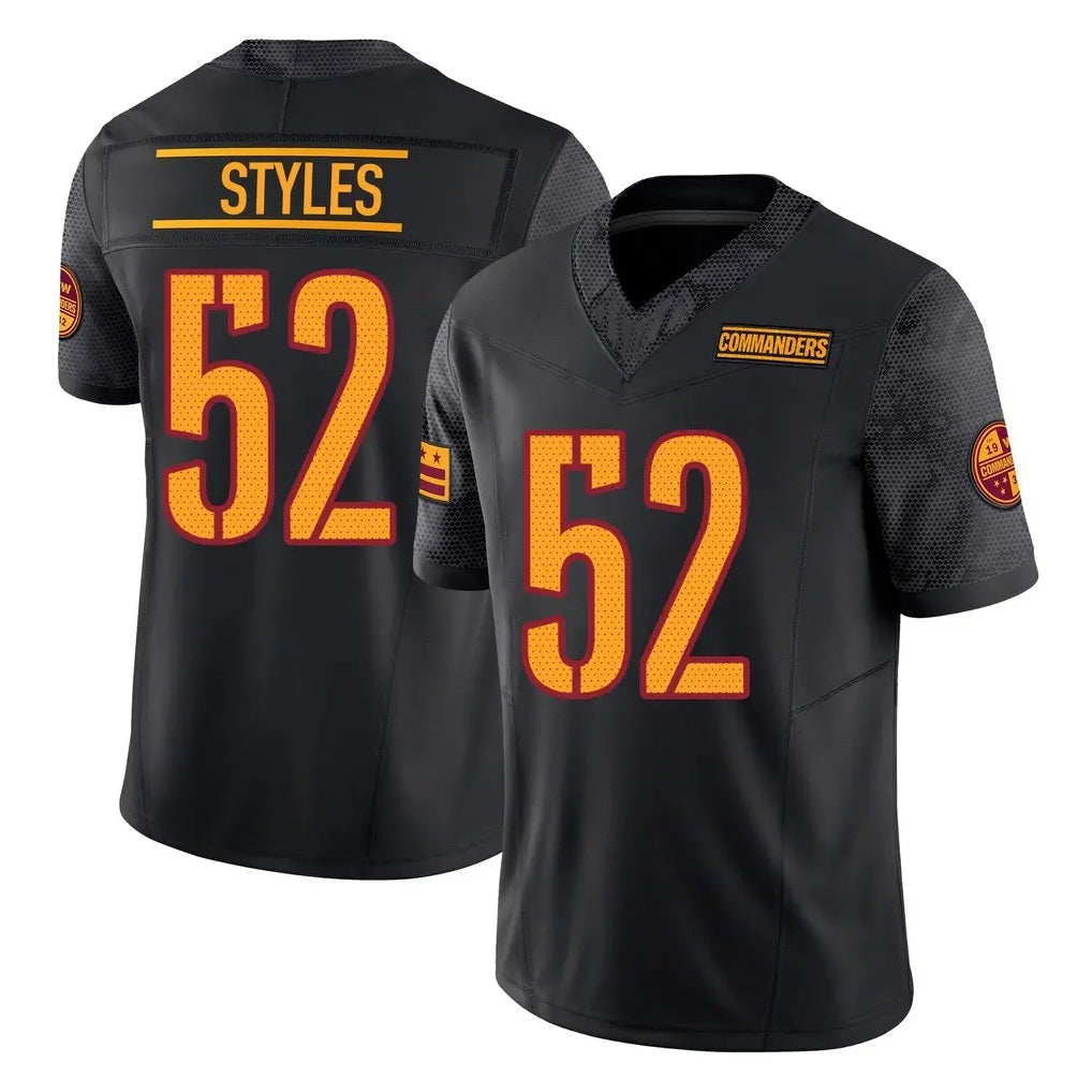 STECN W.Commanders #52 Sonny Styles Player Black Limited Vapor F.U.S.E. Home Game Stitched Jerseys