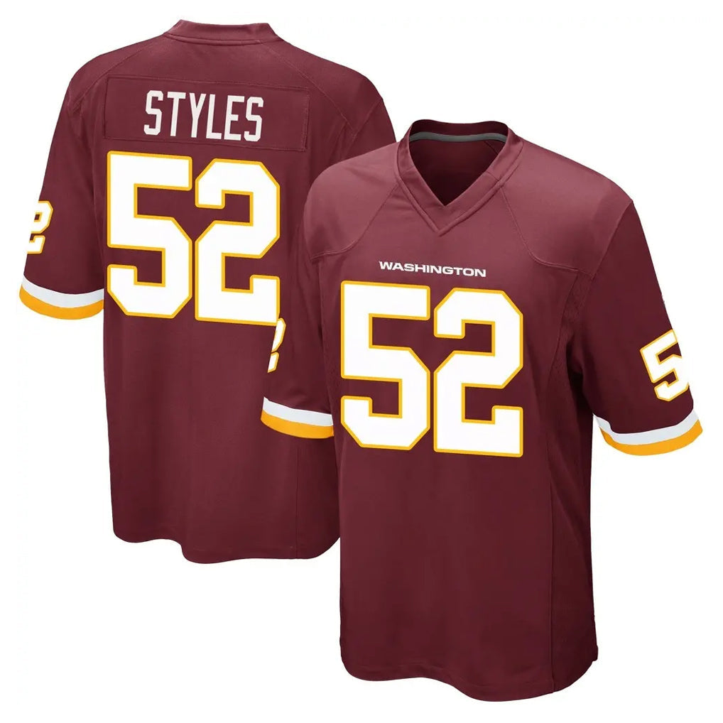 STECN W.Commanders #52 Sonny Styles Player Burgundy Team Color Home Game Stitched Jerseys