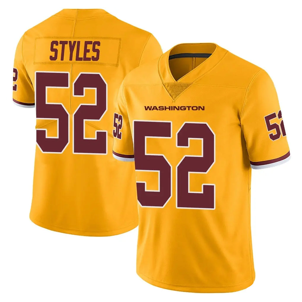 STECN W.Commanders #52 Sonny Styles Player Gold Limited Color Rush Home Game Stitched Jerseys