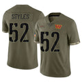 STECN W.Commanders #52 Sonny Styles Player Olive Salute To Service Limited Home Game Stitched Jerseys