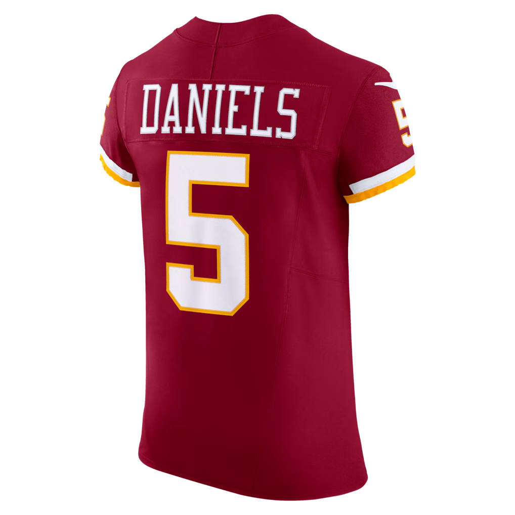STECN W.Commanders #5 Jayden Daniels Burgundy Vapor F.U.S.E. Elite Stitched Jerseys