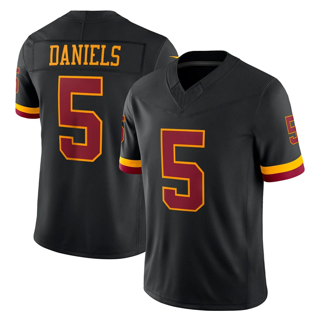 STECN W.Commanders #5 Jayden Daniels Player Black Limited Vapor Home Game Stitched Jerseys