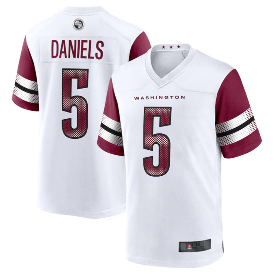 STECN W.Commanders #5 Jayden Daniels White 2024 Draft First Round Pick Player Game Stitched Jerseys