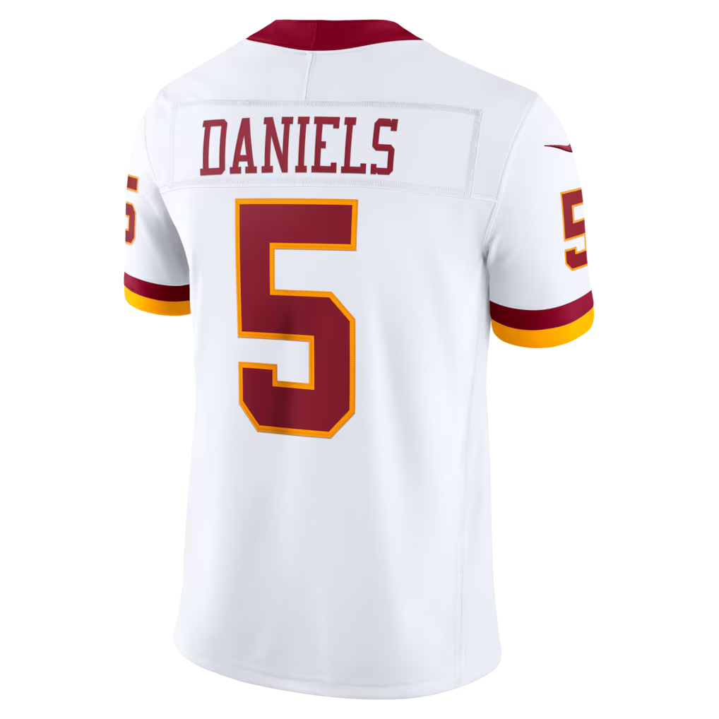 STECN W.Commanders #5 Jayden Daniels White Vapor F.U.S.E. Stitched Limited Jerseys