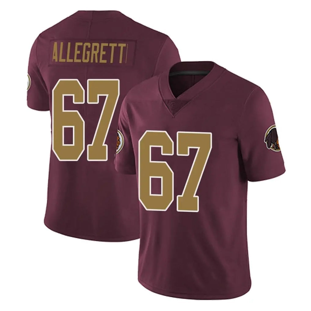 STECN W.Commanders #67 Nick Allegretti Player Burgundy Alternate Vapor Untouchable Home Game Stitched Jerseys