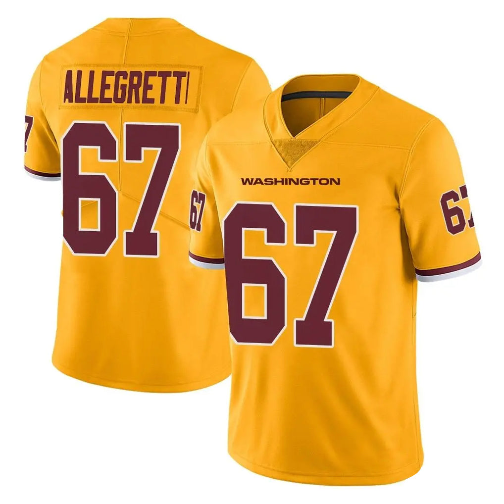 STECN W.Commanders #67 Nick Allegretti Player Gold Limited Color Rush Home Game Stitched Jerseys