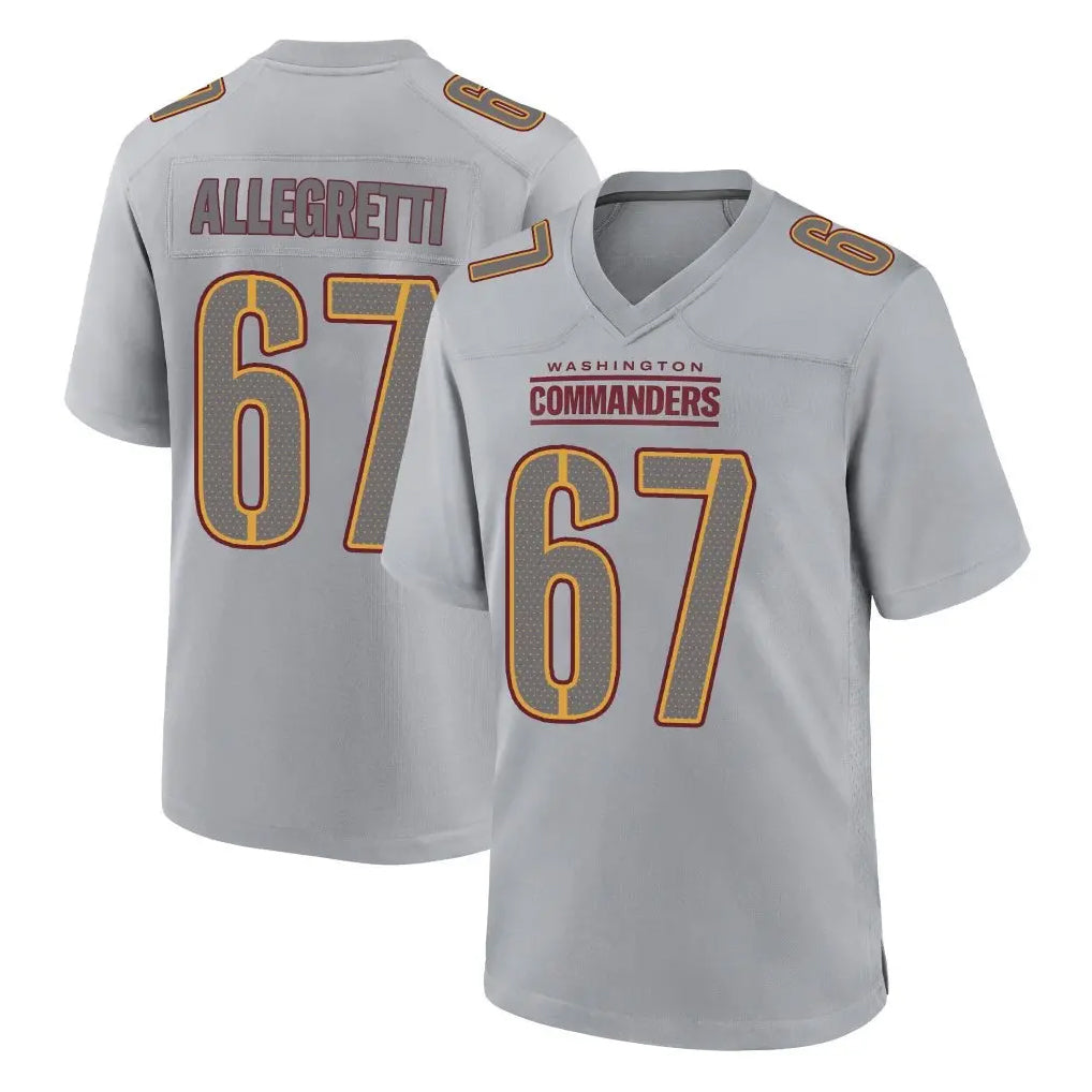 STECN W.Commanders #67 Nick Allegretti Player Gray Atmosphere Fashion Home Game Stitched Jerseys