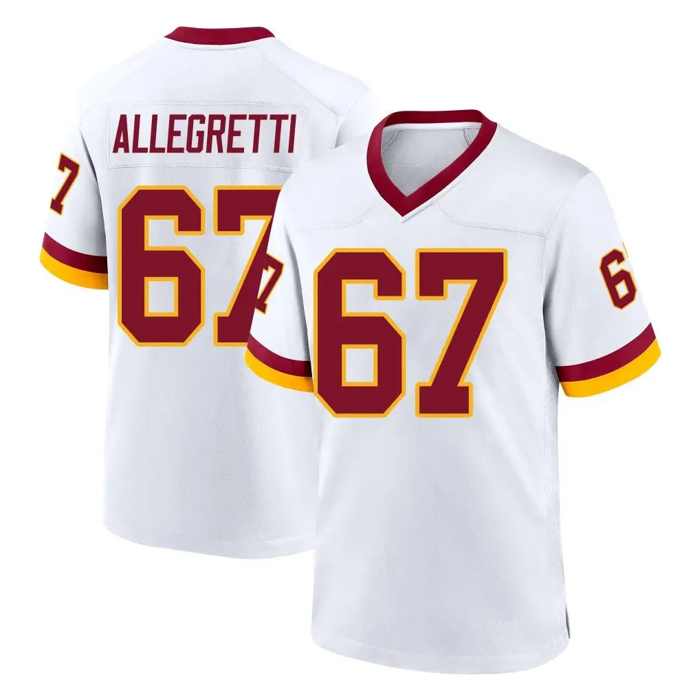 STECN W.Commanders #67 Nick Allegretti Player White Home Game Stitched Jerseys