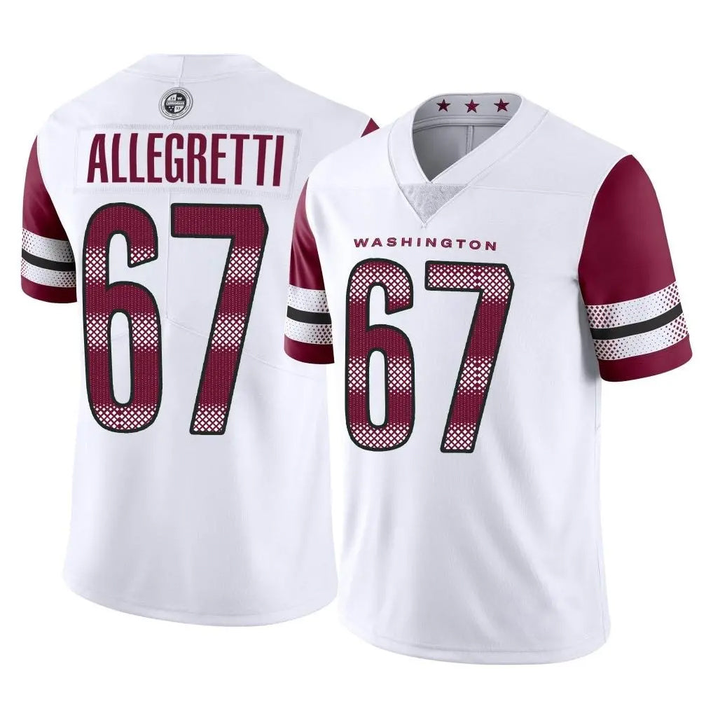 STECN W.Commanders #67 Nick Allegretti Player White Limited Vapor Home Game Stitched Jerseys