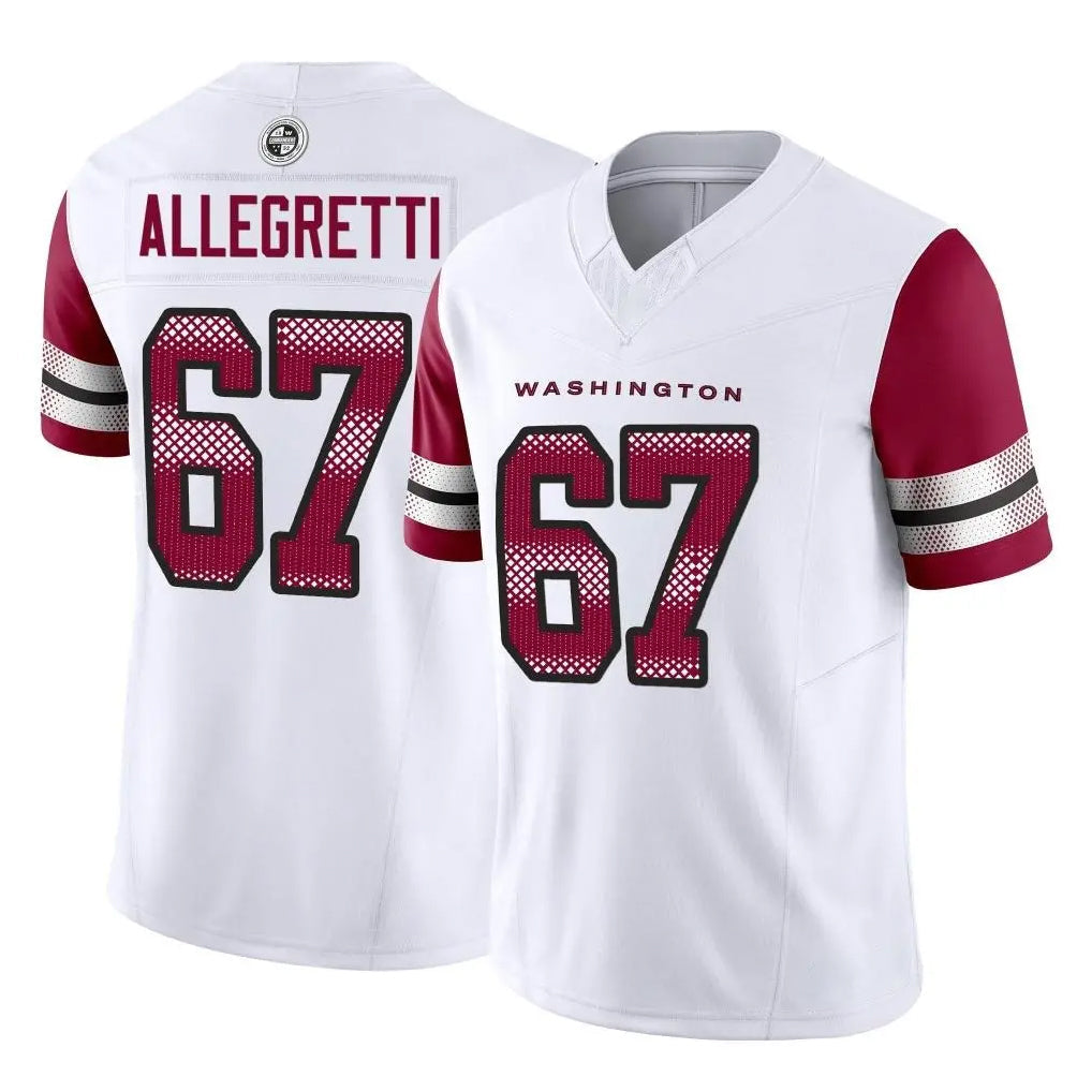 STECN W.Commanders #67 Nick Allegretti Player White Vapor F.U.S.E. Limited Home Game Stitched Jerseys