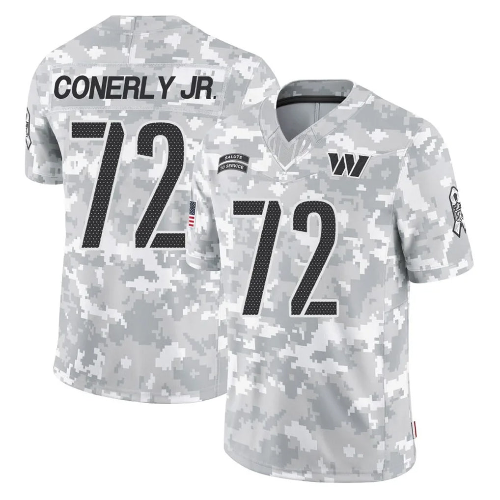 STECN W.Commanders #72 Josh Conerly Jr. Player Arctic Camo Limited Salute To Service Home Game Stitched Jerseys