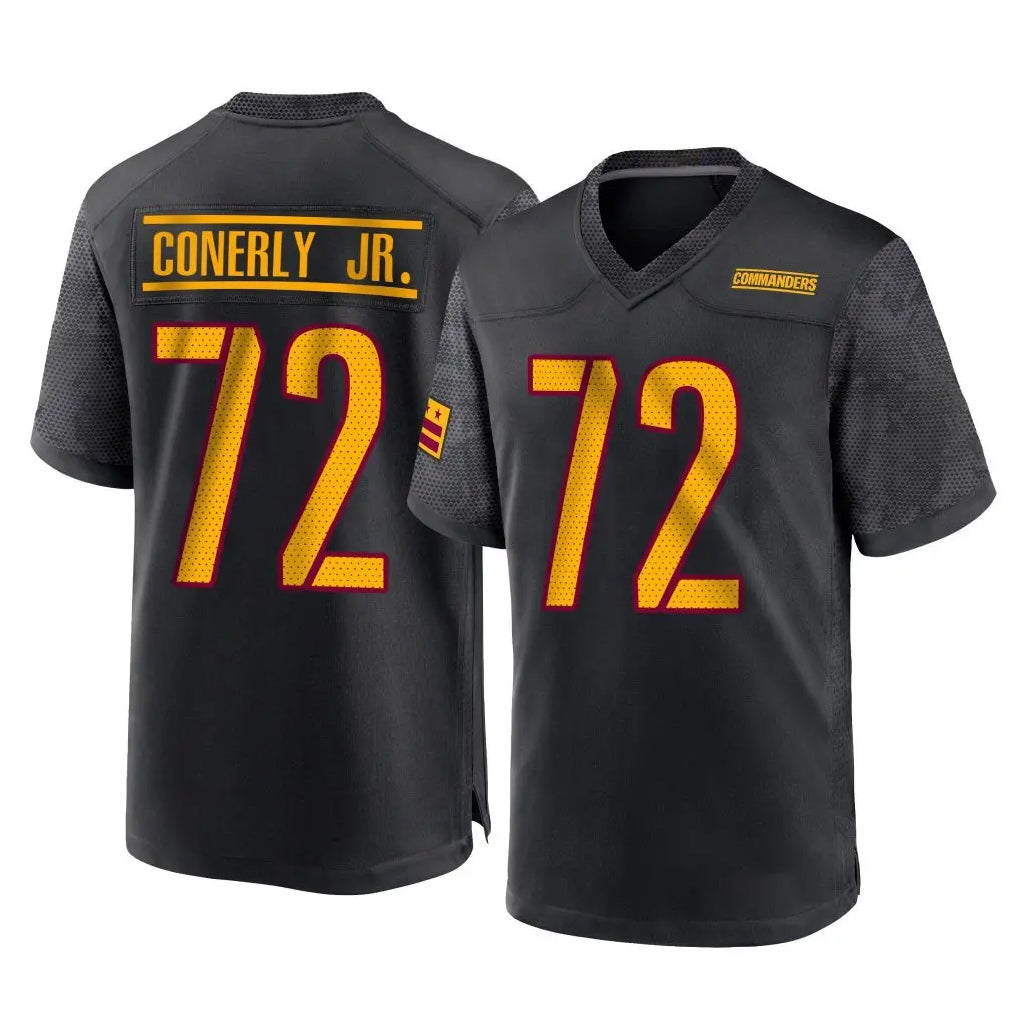 STECN W.Commanders #72 Josh Conerly Jr. Player Black Home Game Stitched Jerseys