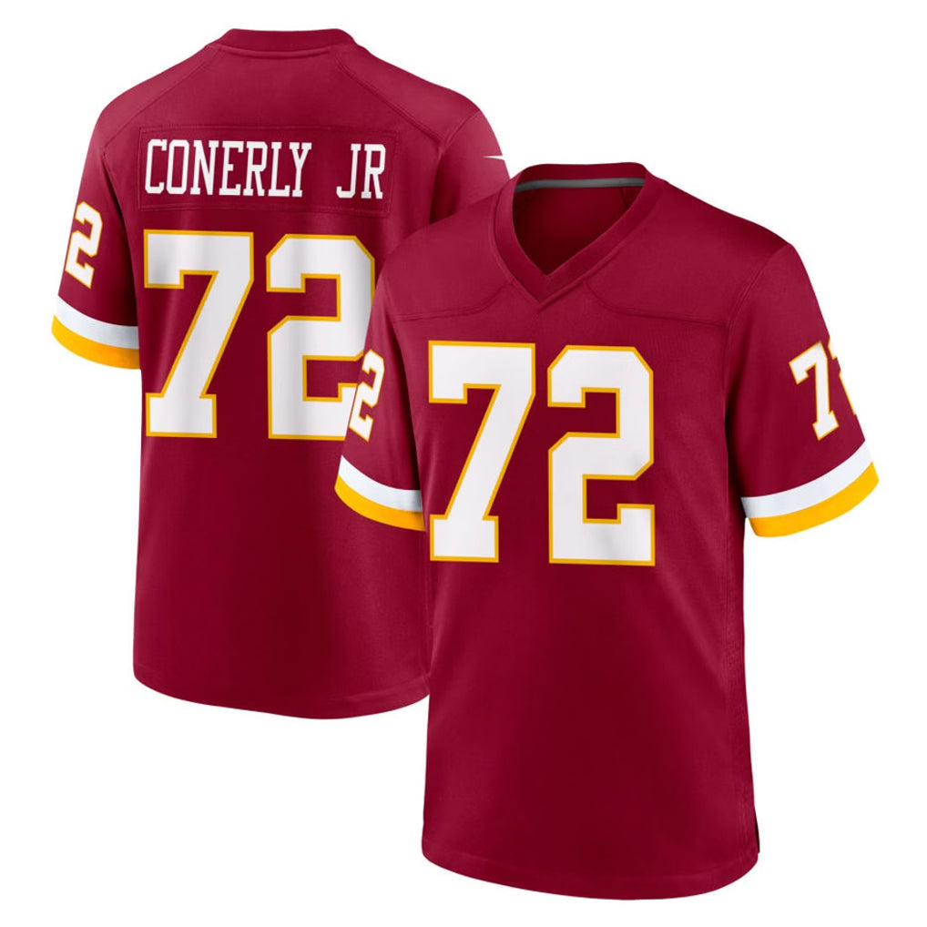 STECN W.Commanders #72 Josh Conerly Jr. Player Burgundy Game Home Stitched Jerseys