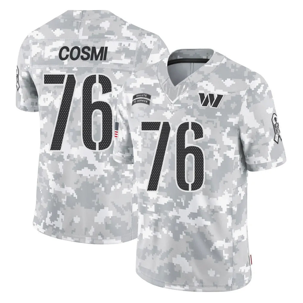 STECN W.Commanders #76 Sam Cosmi Player Arctic Camo Limited Salute To Service Home Game Stitched Jerseys