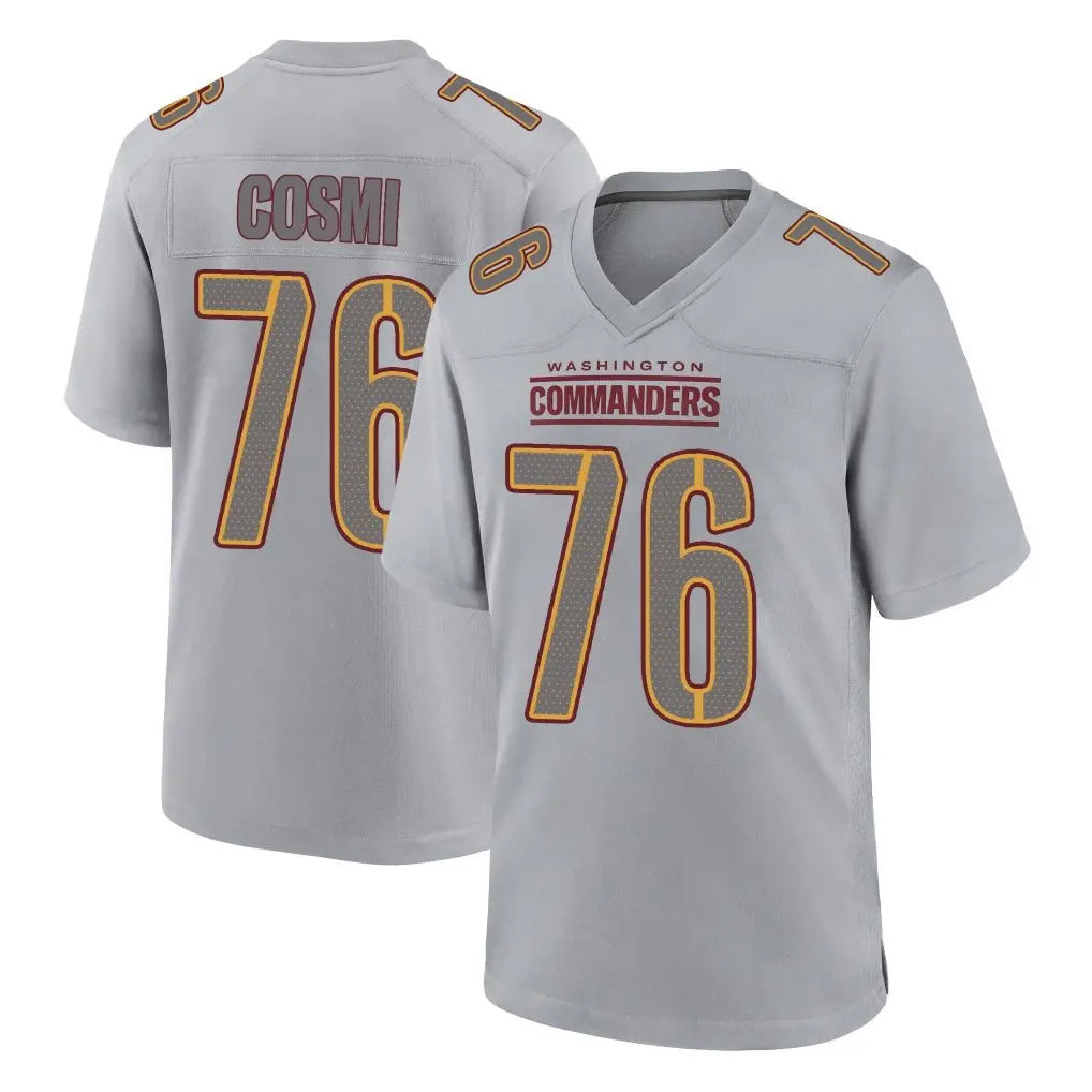 STECN W.Commanders #76 Sam Cosmi Player Gray Atmosphere Fashion Home Game Stitched Jerseys
