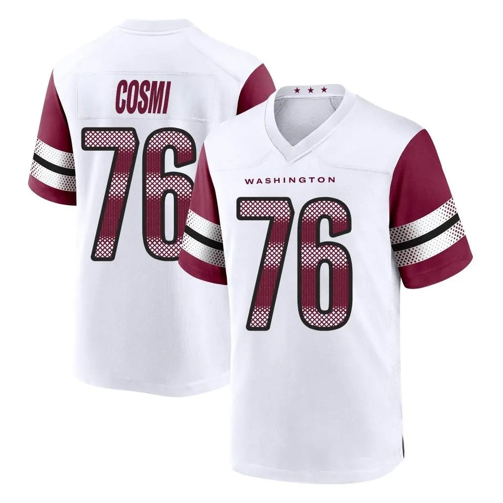 STECN W.Commanders #76 Sam Cosmi Player White Game Home Stitched Jerseys