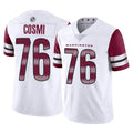 STECN W.Commanders #76 Sam Cosmi Player White Limited Vapor Home Game Stitched Jerseys