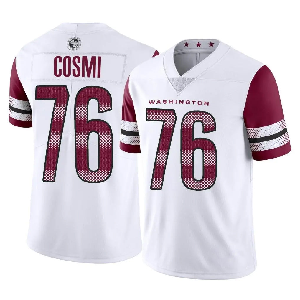 STECN W.Commanders #76 Sam Cosmi Player White Limited Vapor Home Game Stitched Jerseys