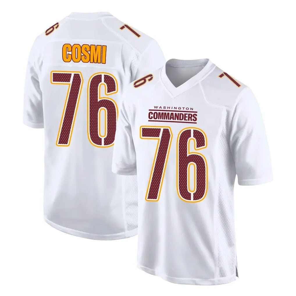 STECN W.Commanders #76 Sam Cosmi Player White Tundra Fashion Home Game Stitched Jerseys
