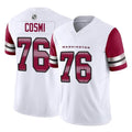 STECN W.Commanders #76 Sam Cosmi Player White Vapor F.U.S.E. Limited Home Game Stitched Jerseys