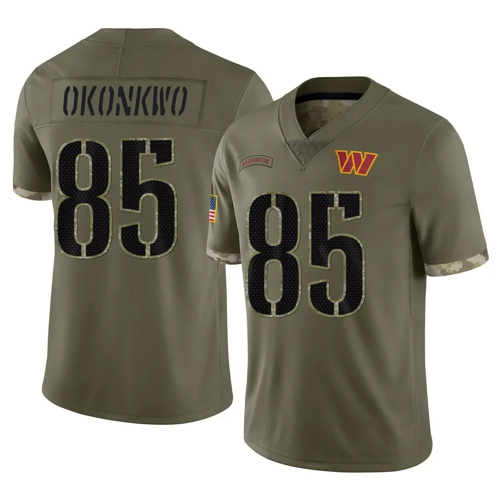 STECN W.Commanders #85 Chig Okonkwo Player Olive Salute To Service Limited Home Game Stitched Jerseys