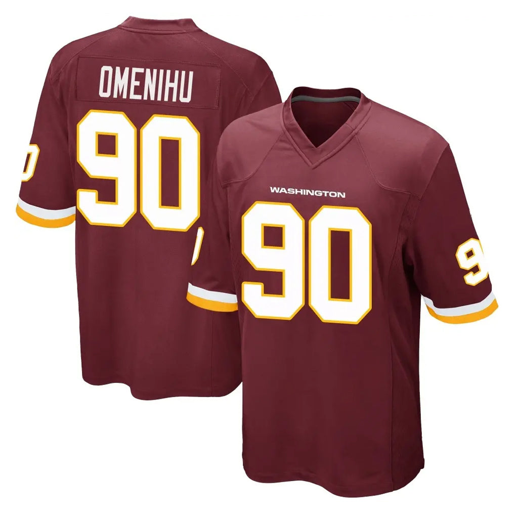 STECN W.Commanders #90 Charles Omenihu Player Burgundy Team Color Home Game Stitched Jerseys