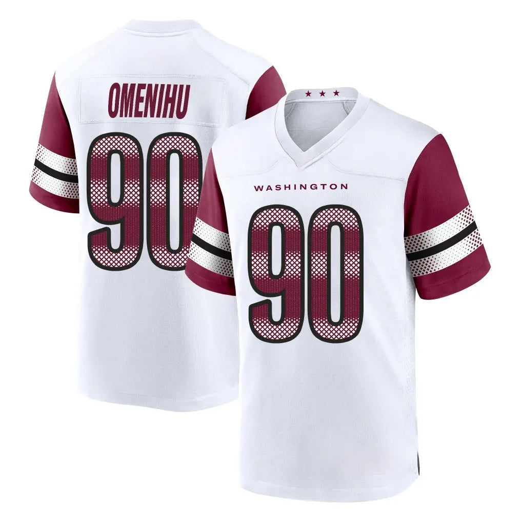 STECN W.Commanders #90 Charles Omenihu Player White Game Home Stitched Jerseys