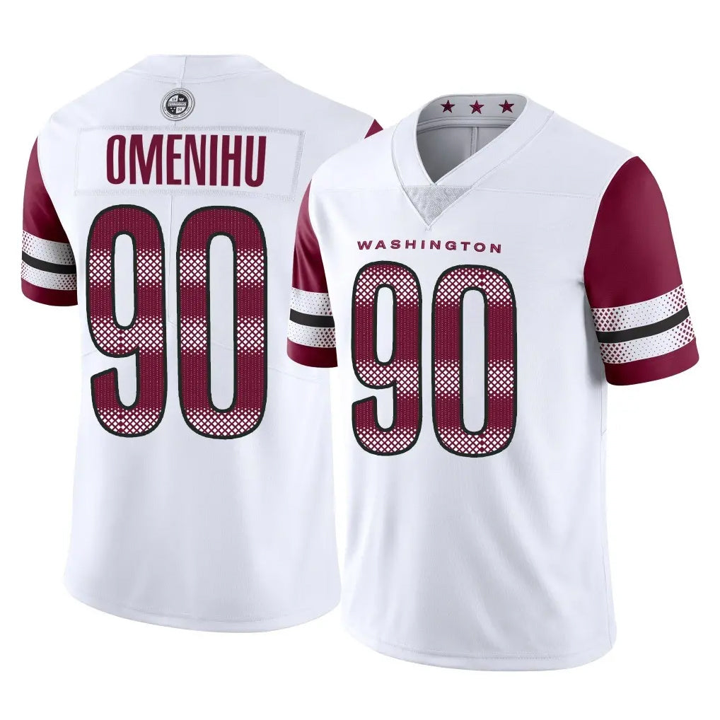 STECN W.Commanders #90 Charles Omenihu Player White Limited Vapor Home Game Stitched Jerseys
