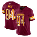 STECN W.Commanders #94 Daron Payne Player Burgundy Limited Vapor Home Game Stitched Jerseys