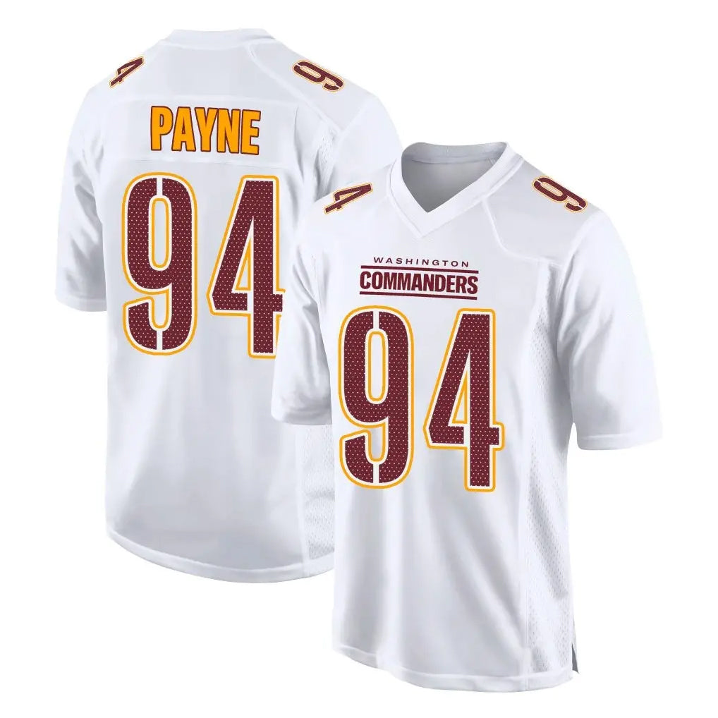 STECN W.Commanders #94 Daron Payne Player White Tundra Fashion Home Game Stitched Jerseys