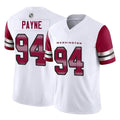 STECN W.Commanders #94 Daron Payne Player White Vapor F.U.S.E. Limited Home Game Stitched Jerseys