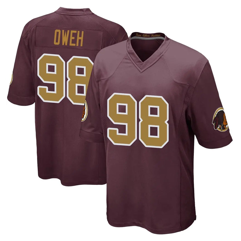 STECN W.Commanders #98 Odafe Oweh Player Burgundy Alternate Home Game Stitched Jerseys