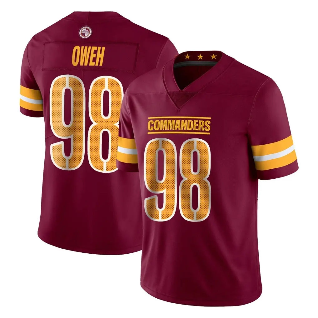 STECN W.Commanders #98 Odafe Oweh Player Burgundy Limited Vapor Home Game Stitched Jerseys